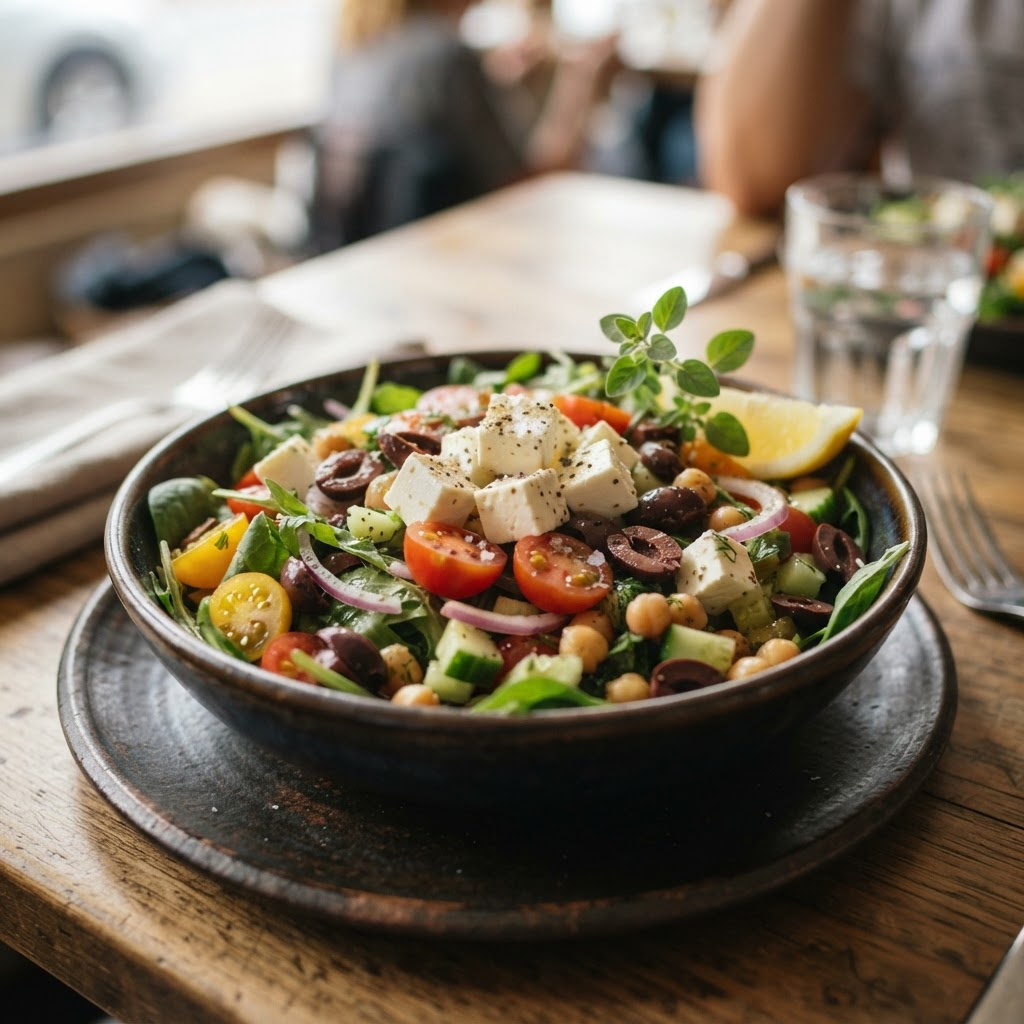 Fresh Mediterranean salad bowl